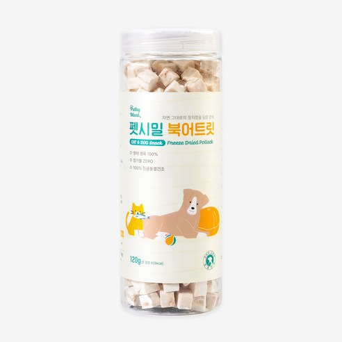 펫시밀 반려동물 북어트릿 간식, 북어, 120g, 1개