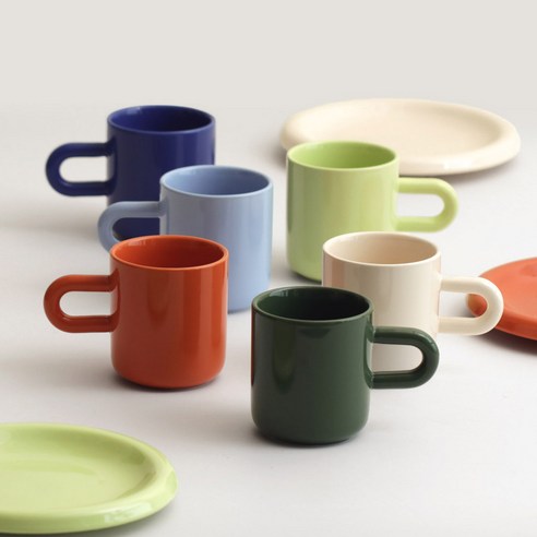 이우아여사 오데뜨 버블 머그컵 350ml x 6종, 혼합색상, 1세트