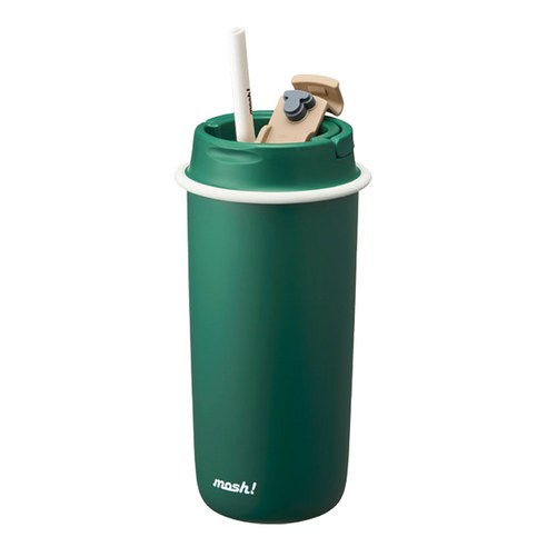 모슈 라떼 스트로우 매트 텀블러, 매트 그린, 700ml, 1개
