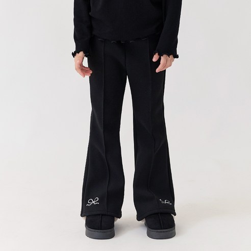 베베쥬 윈터 리본 부츠컷 팬츠