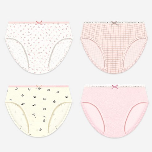 유니프랜드 여아용 릴리 삼각팬티 4종 세트