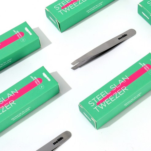 넬릭 전문가용 눈썹 사선형 트위저 족집게 이미지 2