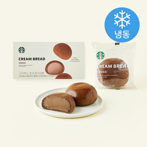 스타벅스 초코 생크림빵 (냉동), 105g, 3개입, 1개