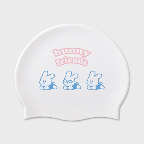 어코랄 실리콘 제작 수영모, 바니프렌즈 블루, 1개