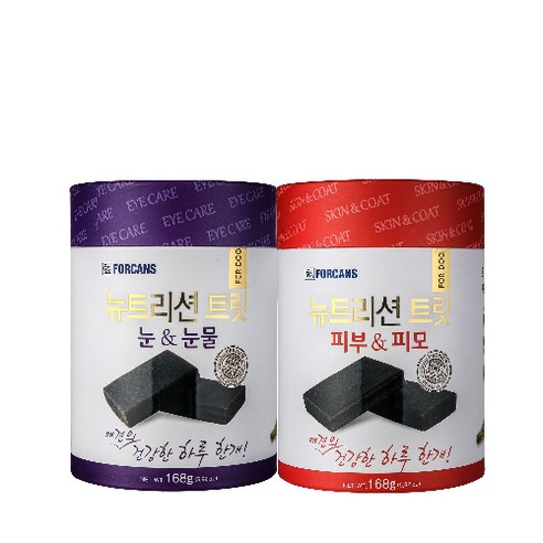 포켄스 강아지 트릿 영양제 2종 세트, 336g, 눈+피부, 1세트