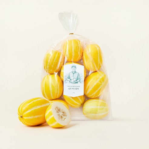 Maseuteo Minseok Nongbu Seongju Mini Korean Melon 6~9 Pack , 1.5 kg, 1 Pack (마이스터 한민석 농부의 성주 미니참외 6~9입, 1.5kg, 1개)