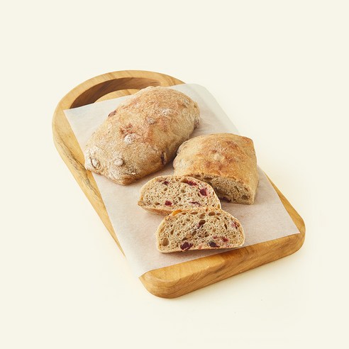 바른식방 크랜베리호두 치아바타, 210g, 1개, 2개입