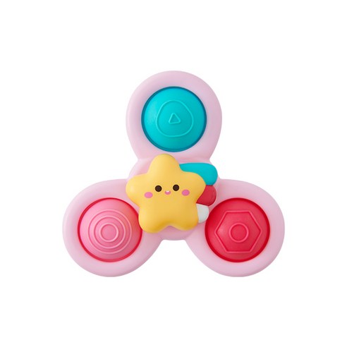 리틀클라우드 유아용 핑크별 흡착 회전 딸랑이 3종 세트 이미지 2