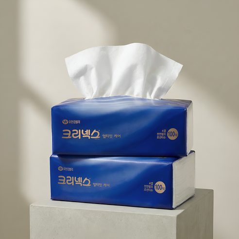 크리넥스 얼티밋 케어 로션티슈 4겹 100p 3개입, 1개 이미지 4