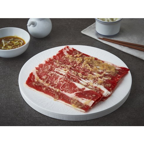 고급진 야끼니꾸 우삼겹 양념구이 후기 분석 - 조리 완료된 플레이팅