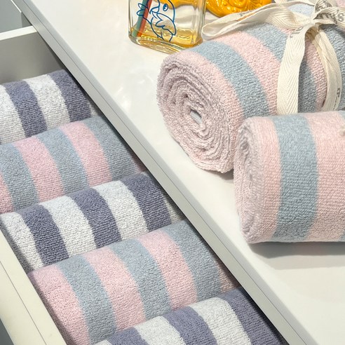 테리파머 스트라이프 디자인 선염 호텔 수건 후기 분석 - 상세 마감 및 라벨