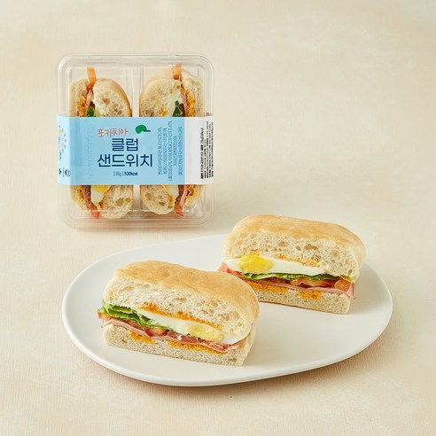 프레밀 포카치아 클럽샌드위치, 235g, 1개