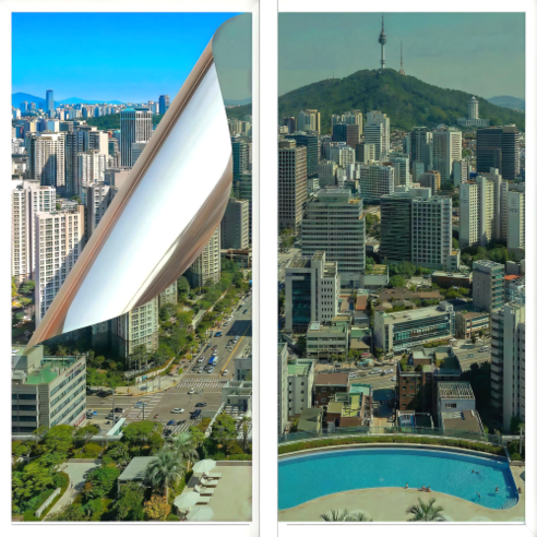 유니독 무점착 열차단 사생활보호 필름 유리창 창문 시트지, 에메랄드 그린