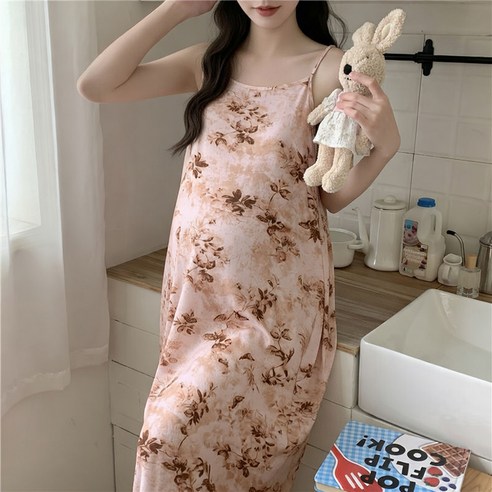 데이소이 끈나시 편안한 임부 홈웨어 원피스