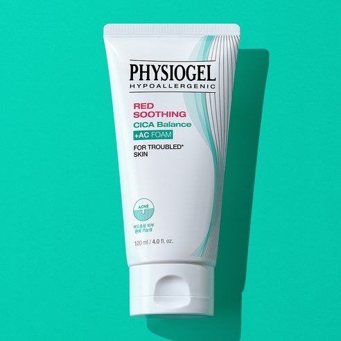 피지오겔 레드 수딩 시카밸런스 에이씨 폼 클렌저 이미지 4