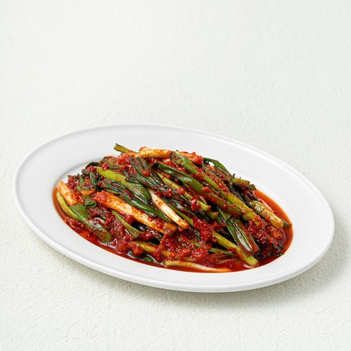 Haedam Village Jeon Whole Sikpum Injeung Pa Kimchi , 350 g, 1 Pack (해담촌 전통식품 인증 파김치, 350g, 1개)