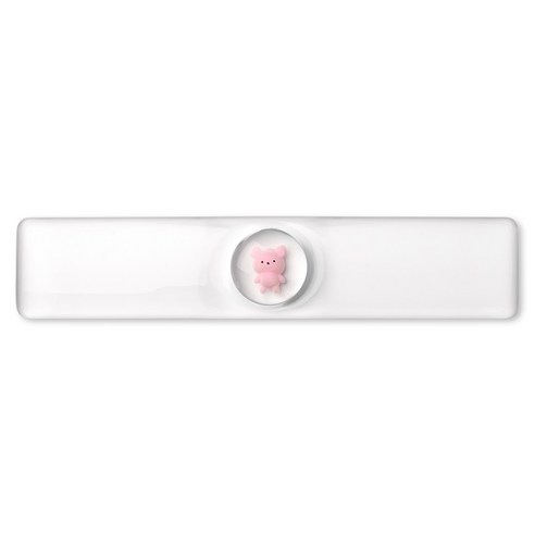 쿠슝 꾹꾹이 키보드 손목 받침대 L WRCSCP-02, 핑크 곰, 1개