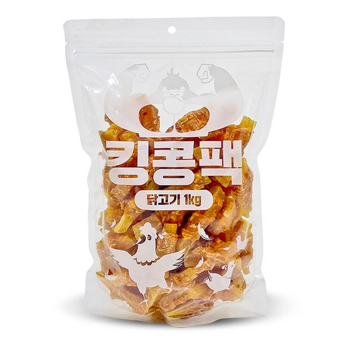 킹콩팩 강아지 육포, 1개, 1kg, 닭가슴살