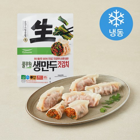 풀무원 생만두 갓김치 (냉동), 400g, 1개