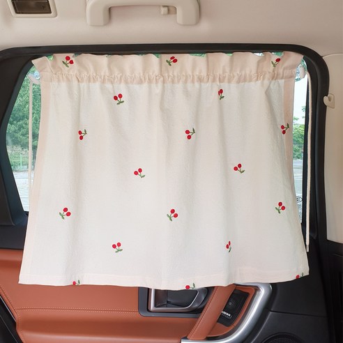 유트러스 차량용 자수 햇빛가리개, 체리, 1개