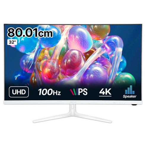 인터픽셀 4K UHD IPS 100Hz 컴퓨터 모니터 화이트, IPU3220(무결점), 80.01cm