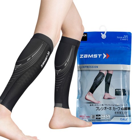 잠스트 카프 슬리브 프레시오네 종아리 보호대 2p, 1개, 블랙