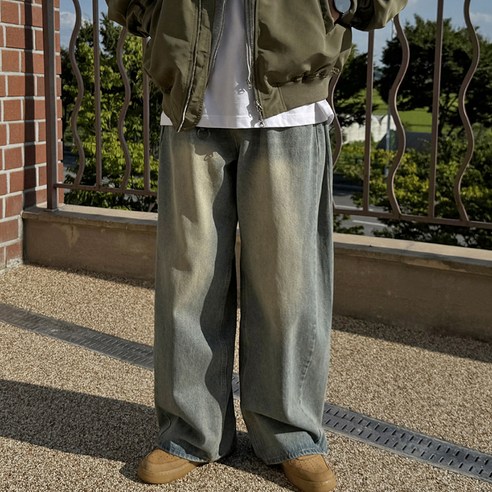 스타일과 편안함을 모두 갖춘 머시따 남성용 와이드 데님 팬츠