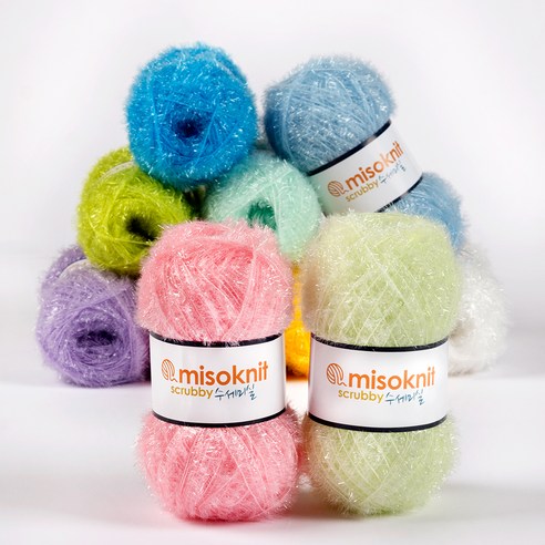 미소털실 펄 수세미실 80g 이미지 4