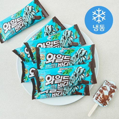 롯데웰푸드 와일드바디 민트초코 (냉동), 8개, 1개입, 75ml
