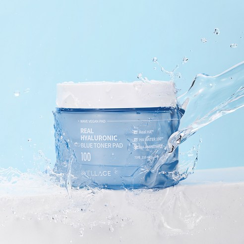 웰라쥬 리얼 히알루로닉 블루 100 토너 패드 210ml 이미지 4