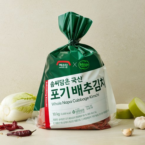 CJ비비고 솜씨담은 국산 포기배추김치, 10kg, 1개