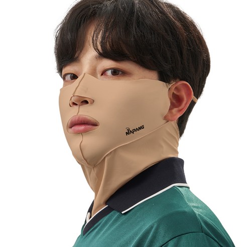 네이팡 넥타입 스포츠 훼이스 가드 마스크, 다크스킨, 1개 다크스킨, 1개