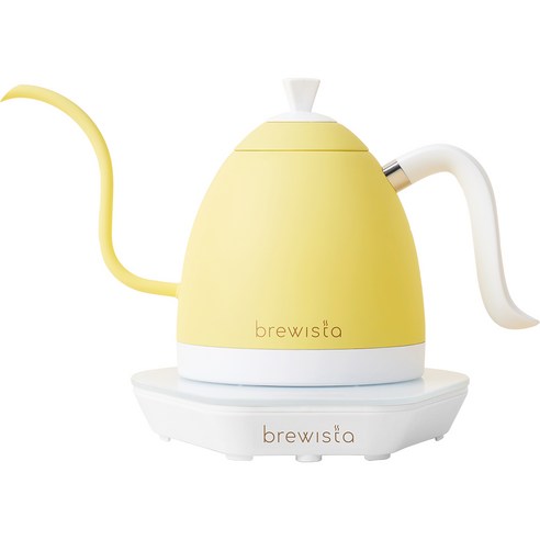 브뤼스타 아티산 전기드립포트 pro 600ml, 버터옐로우