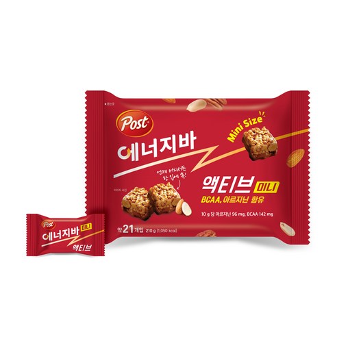 포스트 에너지바 액티브 미니 210g, 1개 맛있게 먹은 솔직 후기 - 상품 이미지 2