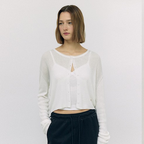 로라로라 여성용 BASIC LINEN CARDIGAN