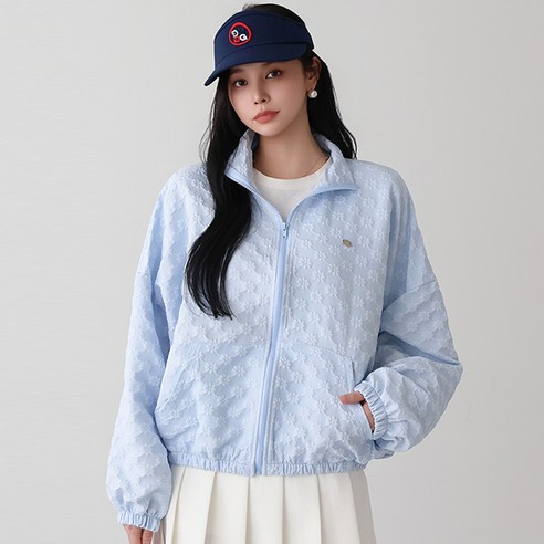 피핀 여성용 골프 일상 하이넥 바람막이 오픈 집업 66763