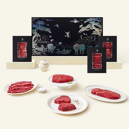 엄마네한우 등심 200g x 2개 + 채끝 200g + 안심 200g + 갈비살 200g x 2개 1++등급 (7) 프리미엄 선물세트 5호 (냉장), 1세트