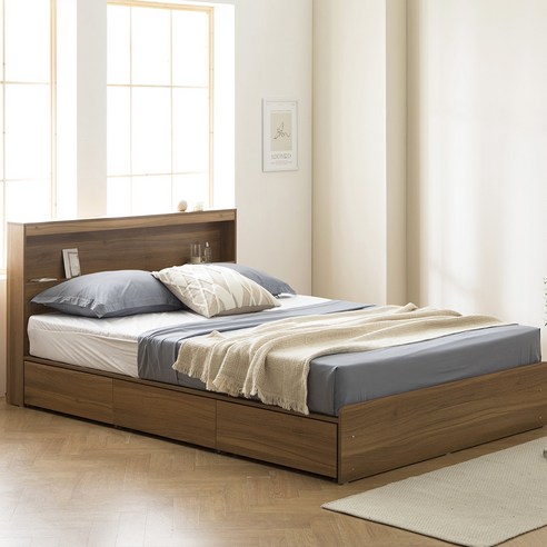 파로마 르마르 LED 수납 침대 + 6회전 본넬 매트리스 방문설치