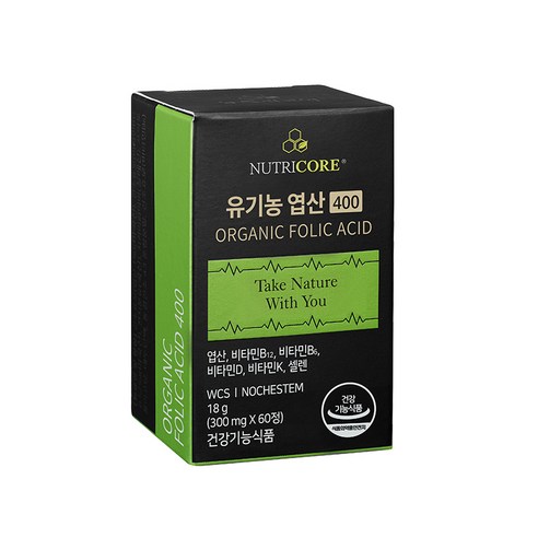 뉴트리코어 유기농 엽산 400 60정, 1개 이미지 2