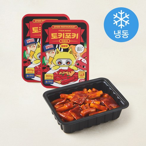 토끼밀 토키포키 떡볶이 매운맛 전자레인지 전용 (냉동), 360g, 2개 - 국물떡볶이