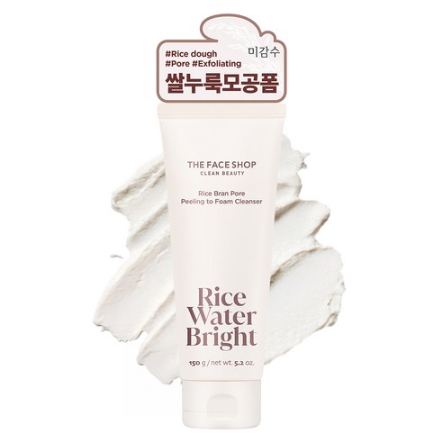 더페이스샵 미감수 브라이트 쌀겨 모공 필링 투 폼 클렌저, 1개, 150ml