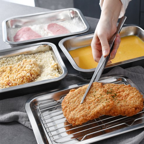 바겐슈타이거 연마제 없는 스텐 사각 트레이 세트 깊은형 후기 분석 - 깔끔한 디자인