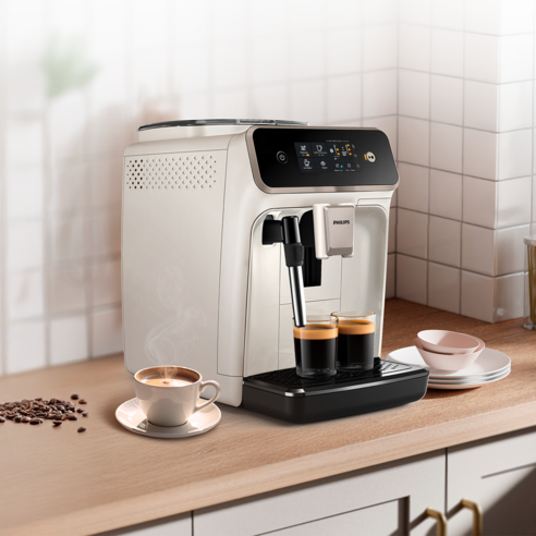 필립스 1200 전자동 에스프레소 커피머신 + 밀크 스팀봉 후기 분석 - 세련된 블랙 컬러 바디