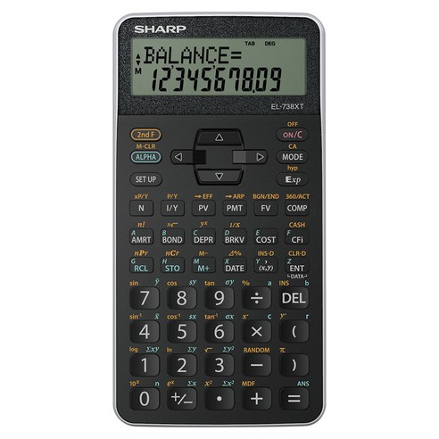 SHARP 夏普基本計算統計計算財務用電子計算機, EL-738XT, 1個- 優惠