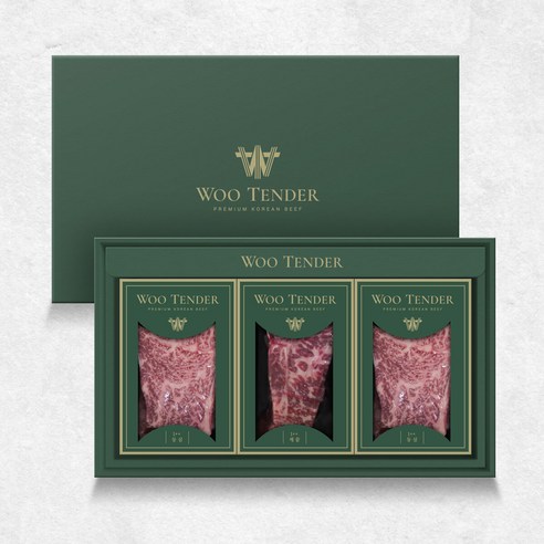 우텐더 한우 1++등급 (8) 등심 250g x 3개입 + 채끝 250g x 3개입 선물세트, 1세트