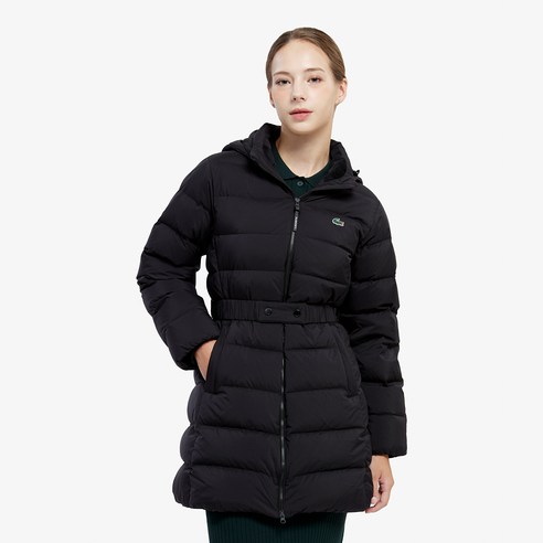 라코스테 여성용 다운 중힙 기장 점퍼 BF284E-55N