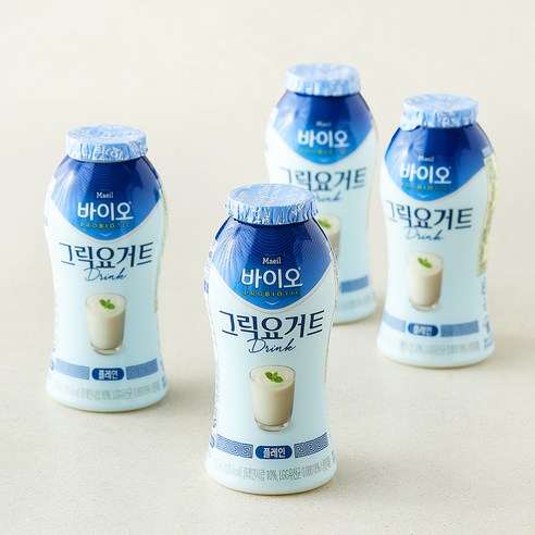매일바이오 고단백 그릭요거트 드링크 플레인, 1개, 4개입, 600ml