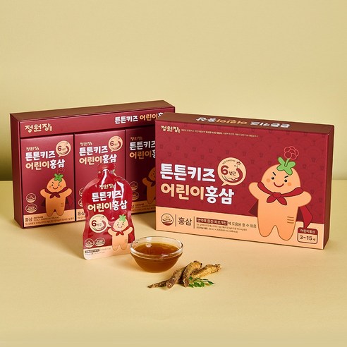 정원장 튼튼키즈 어린이 홍삼 600ml, 1개 이미지 3