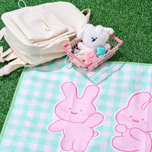 버터 버터샵 딸기피크닉 가벼운 타포린돗자리 이미지 4