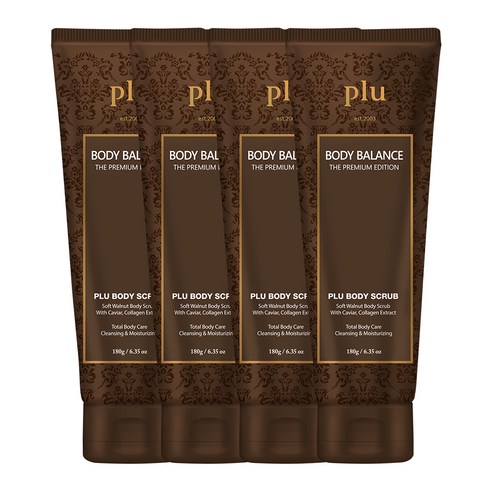 플루 바디 밸런스 더 프리미엄 에디션 바디스크럽, 180g, 4개